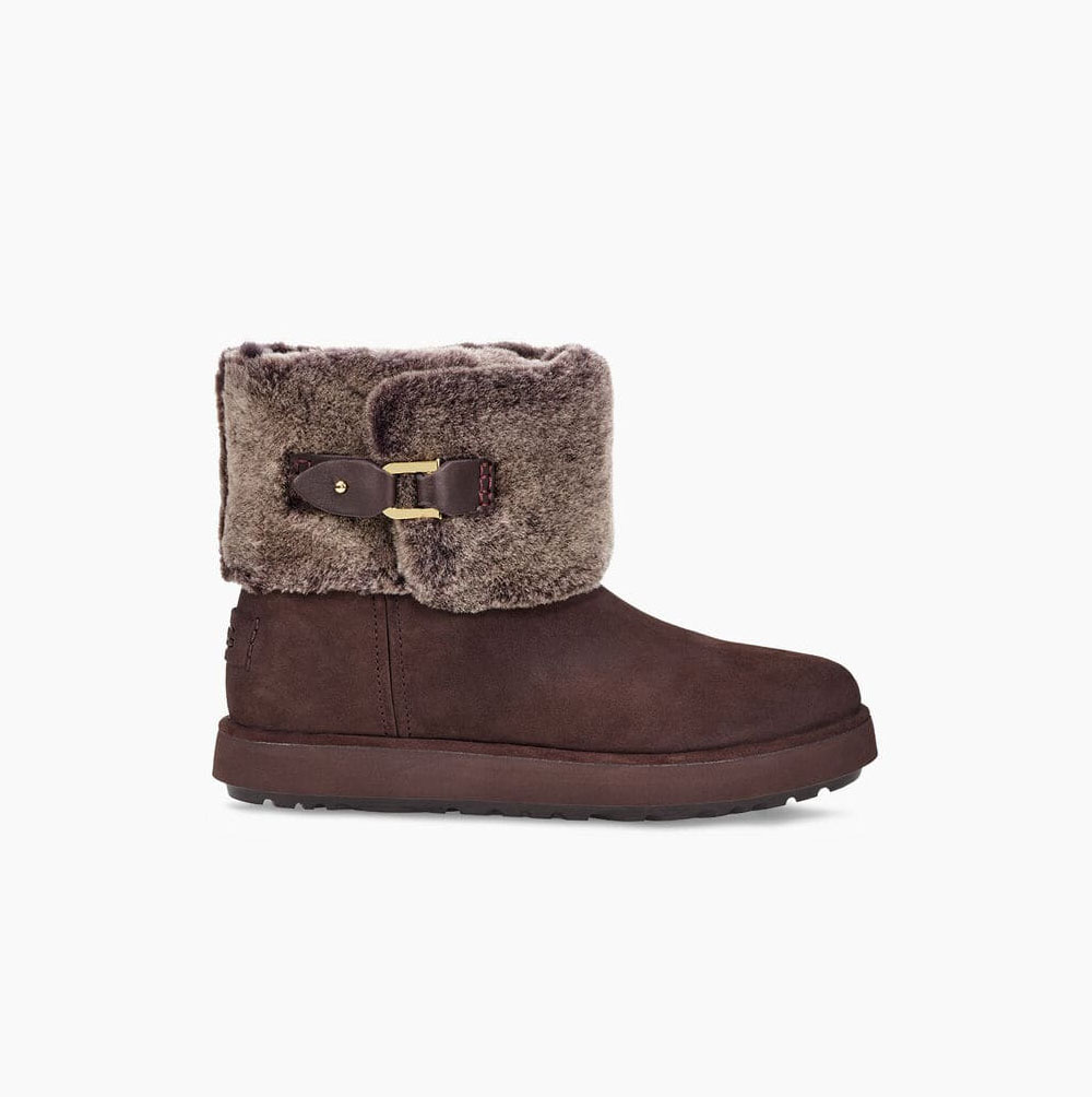 UGG Classic Berge Mini Suede Dark Boots for Women (XICD07153)